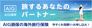 AIG 旅するあなたのパートナー AIG損保の海外旅行保険 すぐに見積り